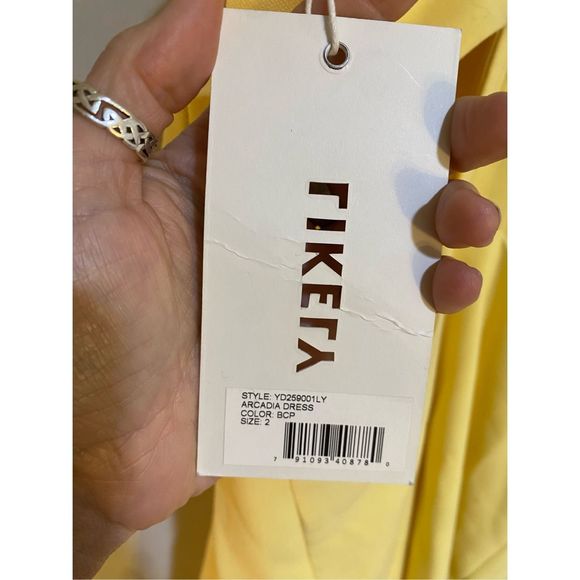 Likely NWT Arcadia Cut-out Bodycon Yellow Dress Size 2, MSRP $188 - Picture 3 of 14